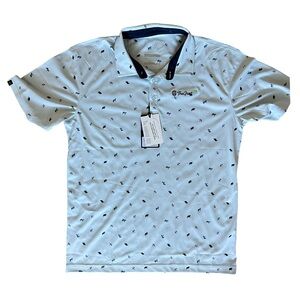 Stylish White Polo Shirt with Black Details